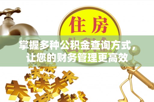 舟山新区掌握多种公积金查询方式，让您的财务管理更高效