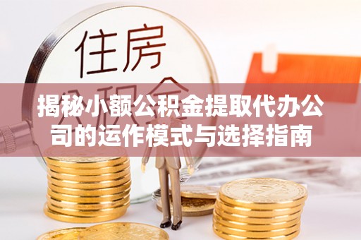 舟山新区揭秘小额公积金提取代办公司的运作模式与选择指南