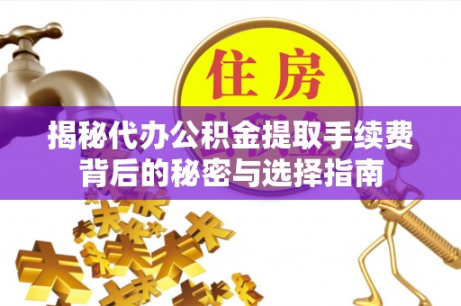 舟山新区揭秘代办公积金提取手续费背后的秘密与选择指南