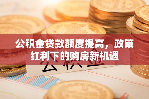舟山新区公积金贷款额度提高，政策红利下的购房新机遇