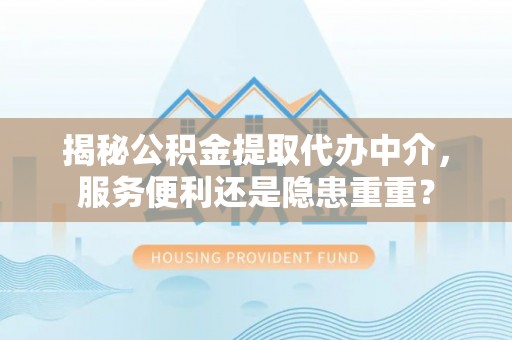 舟山新区揭秘公积金提取代办中介，服务便利还是隐患重重？