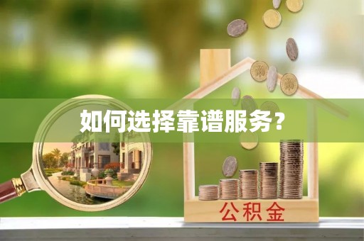 舟山新区如何选择靠谱服务？
