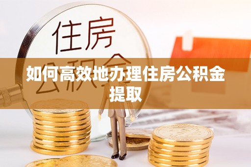 舟山新区如何高效地办理住房公积金提取